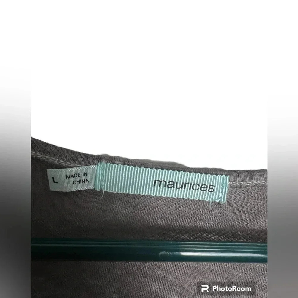 Maurices Size Large Gray T-shirt material Shrug - Picture 2 of 4